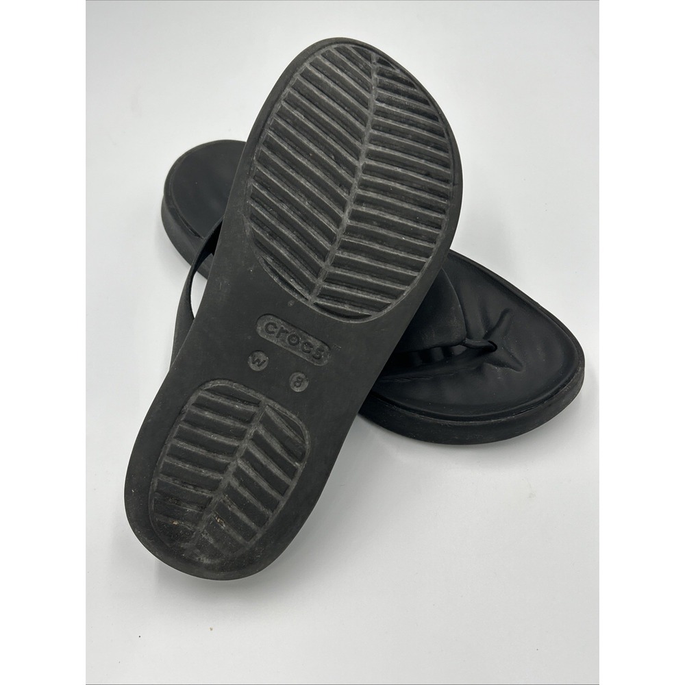 CROCS Getaway Platform Flip Thong Sandals Black Size 8 - Picture 7 of 8